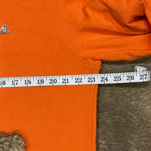 RS1NE Color Fur Hoodie Rare Mens M Orange - Picture 10 of 12
